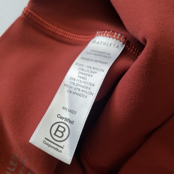 Athleta Salutation 7/8 Tight in Powervita Terracotta Workout Leggings Athletic - Picture 8 of 8